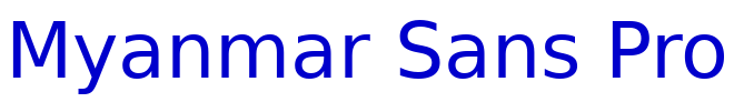 Myanmar Sans Pro шрифт